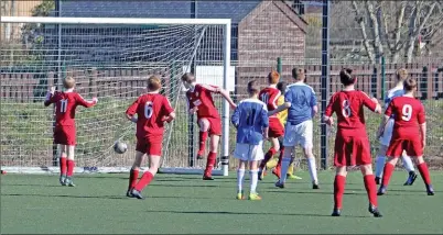  ??  ?? The Pupils score to make the score 2-1.