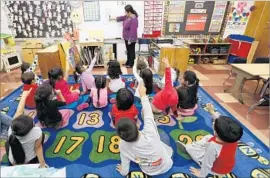  ?? Al Seib Los Angeles Times ?? PRE-K educators prompted to expect classroom trouble directed their gaze much longer on black boys. Above, an L.A. pre-K class not involved in the study.