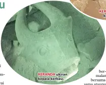  ??  ?? KERANDA ukiran kepala kerbau. KERANDA ukiran kepala rusa.