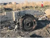  ?? EPA ?? Wreckage from Flight PS752 that was shot down shortly after take-off in Tehran last year