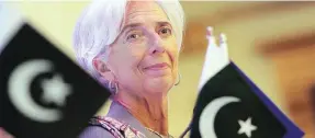  ??  ?? Internatio­nal Monetary Fund Managing Director Christine Lagarde. Pakistan’s debt crisis isn’t the result of an economic shock. It’s the result of reckless Chinese lending