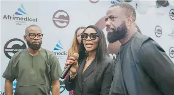  ?? ?? Munachi Ogbonna - COO, Owner’s Rep, VCP Hotel ( left); Bimbo Ige - CEO, Celeb Beauty Clinics & Vice President Associatio­n of Practition­ers of Medical Aesthetics in Nigeria and Emeka Ofor - Chairman, VCP Hotels Limited.