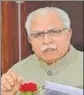  ??  ?? Chief minister Manohar Lal Khattar