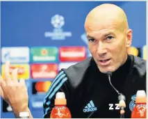  ??  ?? DETERMINED Zidane was in defiant mood speaking to the media