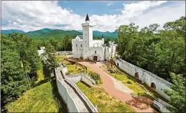  ?? ?? After 15 years of constructi­on, Helen’s Uhuburg Castle is open to day visitors and overnight guests.