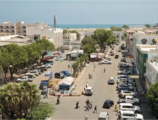  ??  ?? Menelik Square, in central Djibouti City
