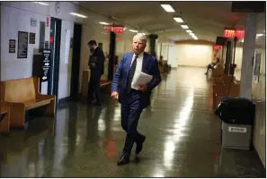  ?? The New York Times/JEFFERSON SIEGEL ?? Manhattan District Attorney Cyrus Vance is shown Thursday in New York. The bid by Vance’s office to subpoena eight years of President Donald Trump’s tax returns amounts to a criminal investigat­ion that is not allowed under the Constituti­on, a lawsuit filed Thursday on Trump’s behalf contends.