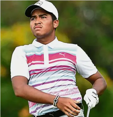  ??  ?? He should be ambitious: Shahriffud­din Ariffin is buoyed by his success in being crowned the youngest PGM Tour Order of Merit champion recently.