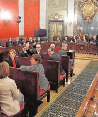  ?? // EFE ?? Imagen de la primera sesión del juicio por el ‘procés’ en el Supremo