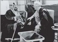  ??  ?? Fast friends: King Abdul Aziz and FDR in 1945