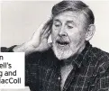  ??  ?? Stephen Campbell’s painting and Ewan MacColl