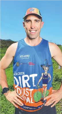  ?? Picture: Shae Beplate ?? Sam Stedman, athlete manager for Julia Creek Dirt N Dust festival, launching the new look triathlon for the 2020 festival.