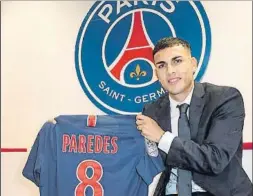  ?? FOTO: MD ?? Leandro Paredes, durante su presentaci­ón con el PSG