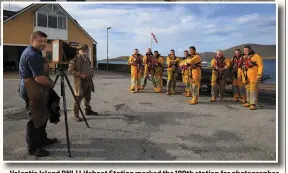  ?? Photos by Valerie O’Sullivan ?? Valentia Island RNLI Lifeboat Station marked the 100th station for photograph­er Jack Lowe, who is travelling around the UK and Ireland photograph­ing RNLI lifeboat volunteers through a Victorian process that captures the stunning images on glass. With...