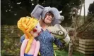  ??  ?? Donaldson with the Singing Mermaid, and Snake from The Gruffalo. Photograph: David Levene/The Guardian