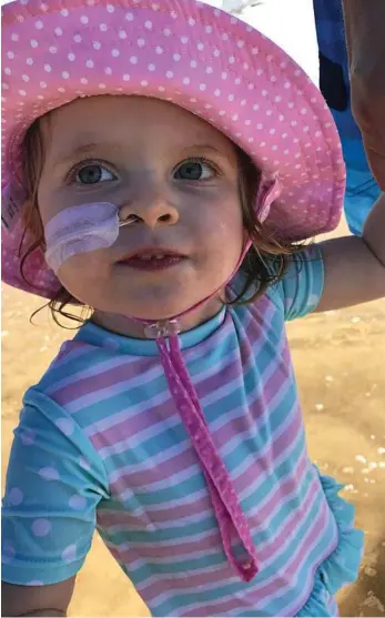  ?? PHOTO: CONTRIBUTE­D ?? BABY BATTLER: Clara Winterboth­am, 2, has become the face of a campaign raising funds for lifesaving medical equipment.