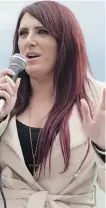  ??  ?? Deputy Britain First Leader Jayda Fransen: “God bless you Trump! God bless America!”