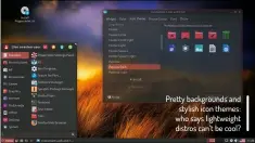  ??  ?? Pretty background­s and stylish icon themes: who says lightweigh­t distros can’t be cool?