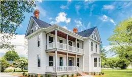  ?? BRIAN J. FORD/TIDEWATER PHOTO ?? The restored and renovated front of the house at 107 Semple Road, which was built in 1890.