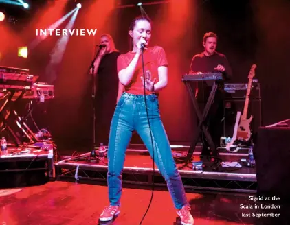  ??  ?? Sigrid at the Scala in London last September