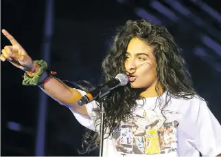  ?? JOHN MAHONEY ?? R &amp; B artist Jessie Reyez brought her infectious energy to a free outdoor show at the Montreal Internatio­nal Jazz Festival.