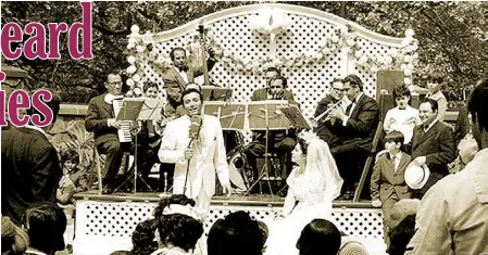 ??  ?? The wedding scene in The Godfather. Frank Sinatra chose a famous Italian mandolinis­t to accompany him.