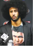  ?? Jeffrey T. Barnes / Associated Press 2016 ?? Colin Kaepernick hasn’t participat­ed in the rallies that are supporting him.