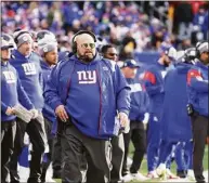  ?? John Minchillo / Associated Press ?? New York Giants coach Brian Daboll during the first half against the Washington Commanders on Dec. 4 in East Rutherford, N.J.