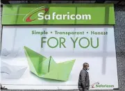  ?? /Bloomberg/File ?? Untapped market: A Safaricom logo. The consortium has registered Safaricom Telecommun­ications Ethiopia after securing a lucrative operating licence.