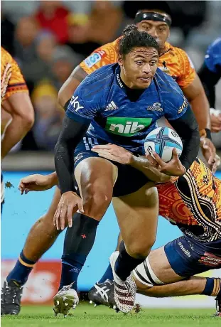  ?? GETTY IMAGES ?? Blues wing Caleb Clarke in action against the Brumbies before his hamstring injury.