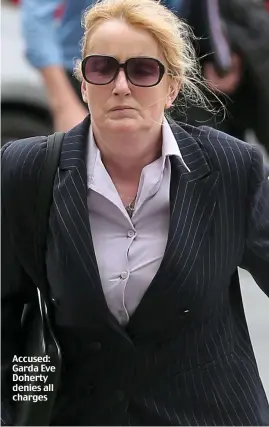  ??  ?? Accused: Garda Eve Doherty denies all charges