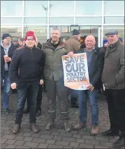  ?? ?? Delegates of North Cork IFA attending the IFA protest on increased farm returns at Dunnes Stores, Cork recently.