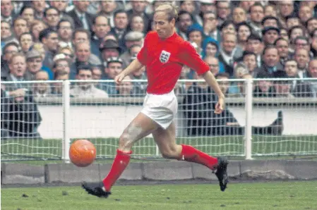  ?? Picture: GETTY ?? BOBBY DAZZLER: Charlton is the only England player to appear in four World Cup squads, 1958, 1962, 1966 and 1970
