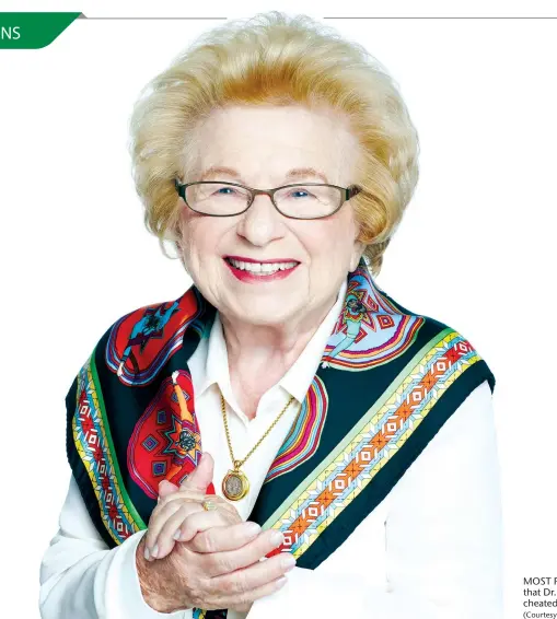  ?? (Courtesy Amazon Publishing) ?? MOST PEOPLE don’t know that Dr. Ruth Westheimer has cheated death twice.