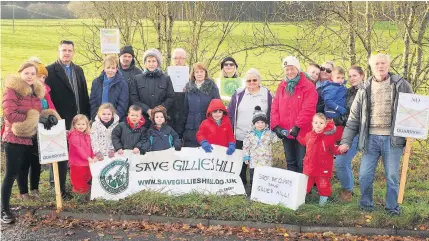  ??  ?? Save Gillies Hill Campaigner­s are fighting against an applicatio­n to start quarrying again