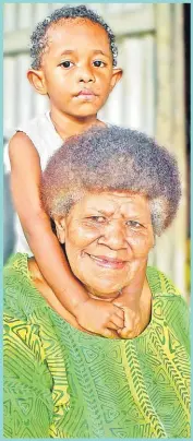  ?? Picture: JONA KONATACI ?? Jotaisa Leweniqali of Gusuisavu Village in Naitasiri with her granddaugh­ter.