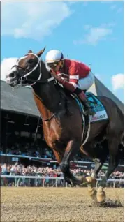  ?? COURTESY OF NYRA ?? Copper Bullet won the Saratoga Special stakes race on Sunday afternoon at Saratoga Race Course.