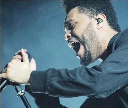  ?? GETTY IMAGES ?? The Weeknd’s I Feel It Coming is almost a sure thing in the single of the year category at this year’s Juno Awards. Top: Arcade Fire.