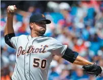  ?? PHOTO D’ARCHIVES, AFP ?? Dustin Molleken a notamment porté les couleurs des Tigers de Detroit, en 2016.