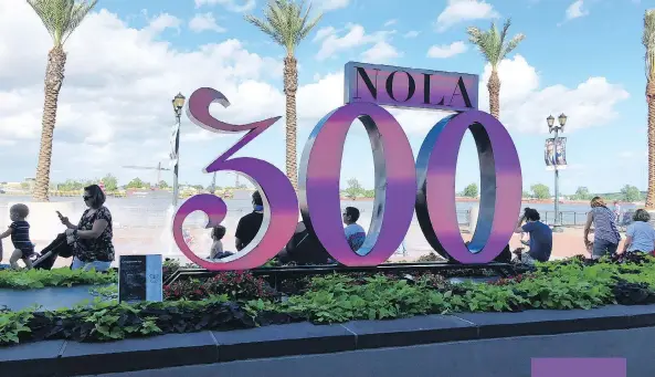  ??  ?? New Orleans turns 300 years this year and Woldenberg Riverfront Park has received the tricentenn­ial treatment.