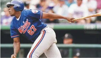  ??  ?? Vladimir Guerrero a passé huit de ses 16 saisons dans les Majeures avec les Expos de Montréal. - Archives