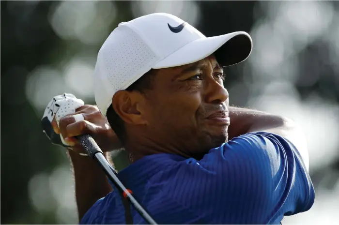  ?? Bild: CHARLIE RIEDEL/TT ?? PÅ VÄG UPPÅT. Tiger Woods har Ryder Cup i sikte.