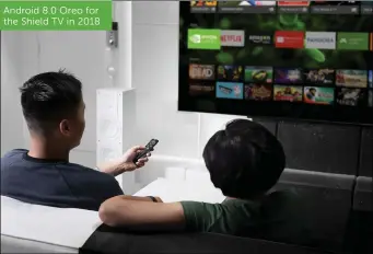  ??  ?? Android 8.0 Oreo for the Shield TV in 2018