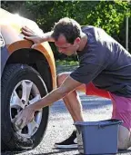  ??  ?? WE LIKE Simple design of alloy wheels on our Comfort model means they’re really easy to clean, which is a big plus for Otis. He likes the way they look, too