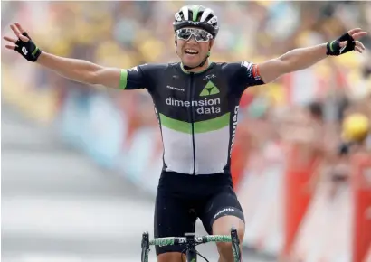  ?? Reuters ?? Edvald Boasson Hagen of Norway won his third Tour de France stage and first in six years on Friday’s 19th stage. —