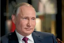  ?? PHOTO: AP ?? President Vladimir Putin speaks during an interview with NBC News’ Megyn Kelly in Kaliningra­d, Russia.