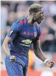  ?? FOTO: DPA ?? Paul Pogba bejubelt seinen Treffer zum 1:0 für Manchester.