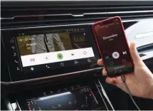  ??  ?? Muy bien en conectivid­ad: Android Auto y Apple CarPlay de serie, Bluetooth, Audi Connect, WiFi, USB...