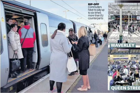  ??  ?? RIP-OFF Commuters have to pay up to six times more than EU counterpar­ts