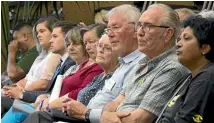  ?? PHOTOS: MURRAY WILSON/STUFF ?? Members of the public were often vocal as they witnessed another council meeting collapse into acrimony.